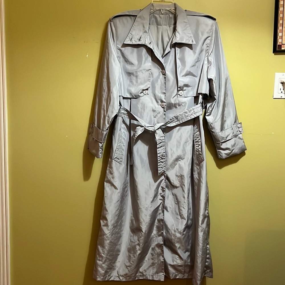 Vintage TRADITION (SEARS) Silver Trenchcoat